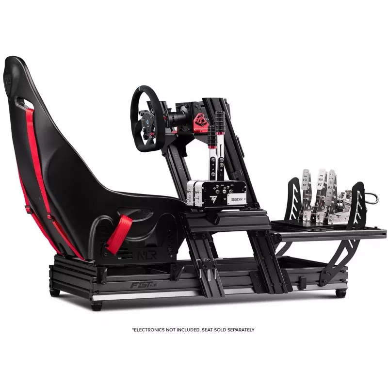 Next Level Racing – F-GT Elite Formula & GT hliníkový profilový simulátorový kokpit – bočná a predná montážna verzia (396039)