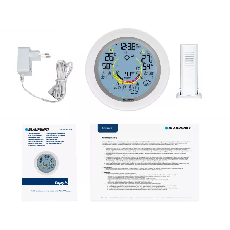 Blaupunkt WS60WH App meteostanica, biela