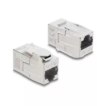 Keystone spojka DELOCK RJ45 konektor samica na RJ45 konektor samica — inline sieťový spojovací člen (model 90796)