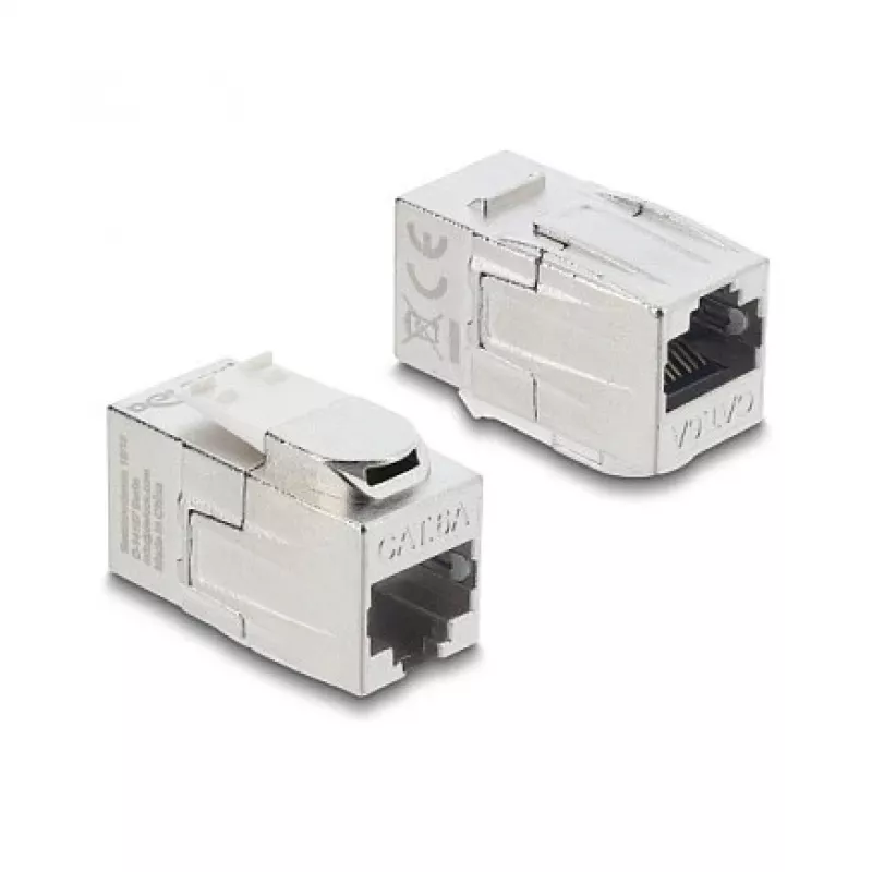 Keystone spojka DELOCK RJ45 konektor samica na RJ45 konektor samica — inline sieťový spojovací člen (model 90796)