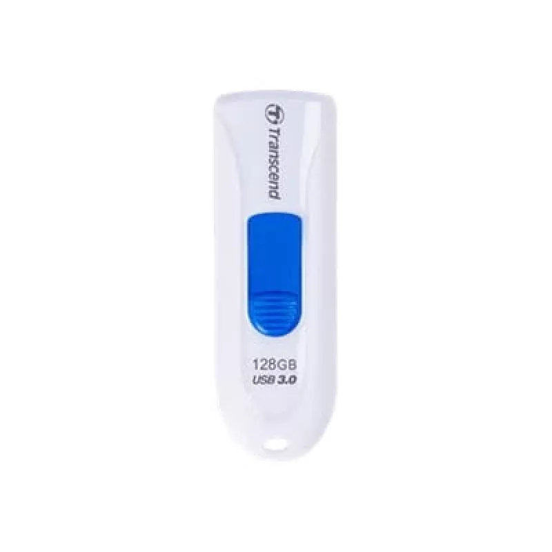 Transcend JetFlash 790 TS128GJF790W USB kľúč, 128 GB, USB 3.1 Gen 1, výsuvný konektor, biely