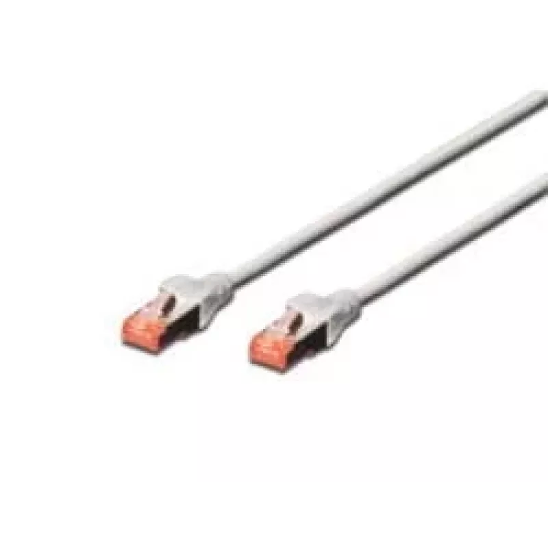 DIGITUS CAT6 S/FTP patch kábel, 20 m, sivý, balenie 5 ks