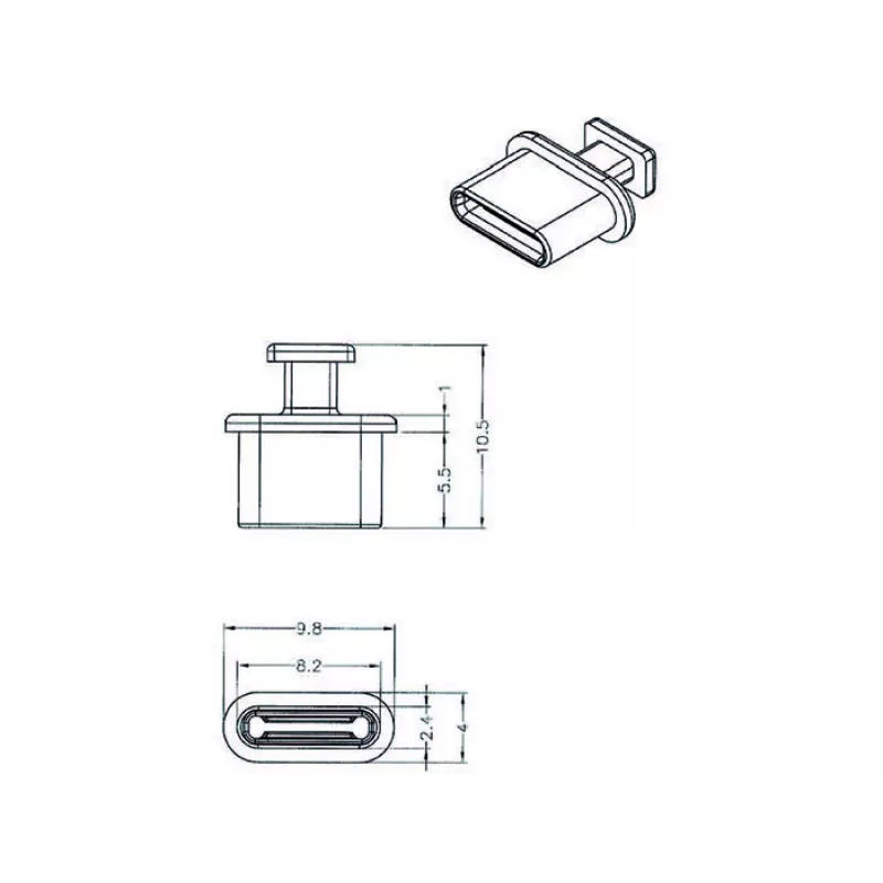 Ochranná krytka konektora samica DeLOCK 64013 USB Type-C čierna