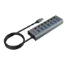 USB hub Akasa AK-HB-21BKCM hliník USB 3.2 Gen 1 5000 Mbit/s