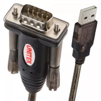 UNITEK Y-105 sériový kábel čierna 1,5 m USB Type-A DB-9