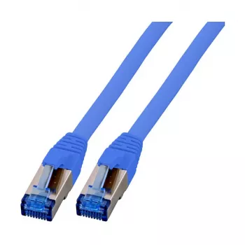 EFB-Elektronik RJ45 patch kábel Cat.6A S/FTP TPECat.7 surový kábel superflex modrý 0,15m Výrobca: EFB Elektronik (K5525FBL.0,15)