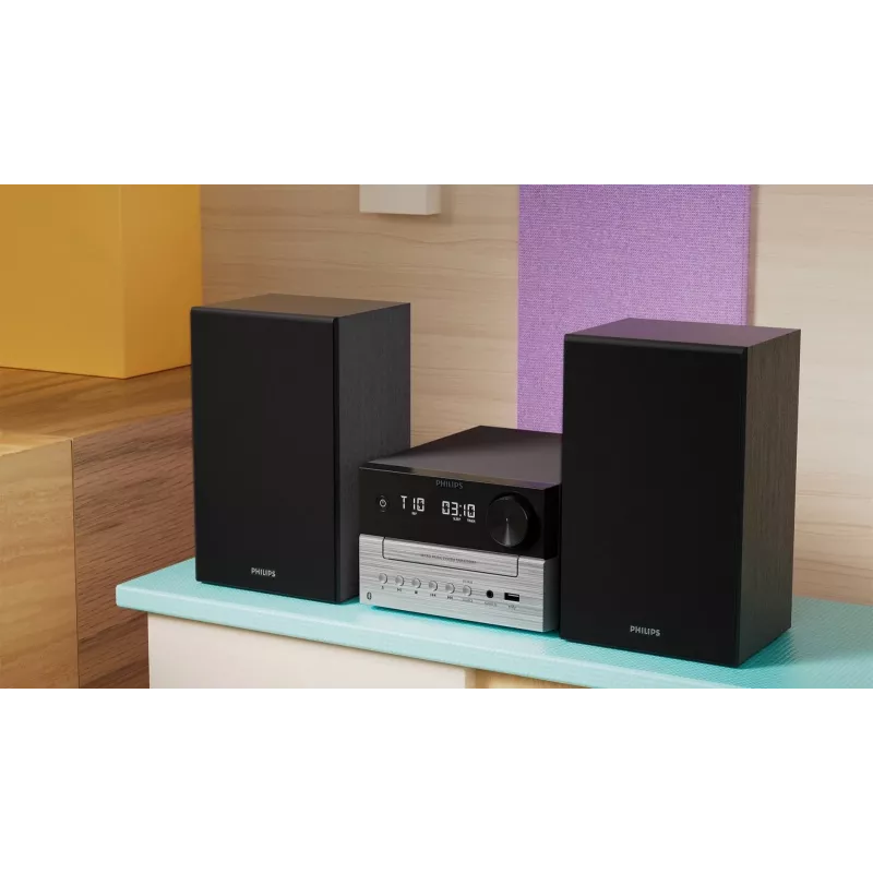 Philips TAM3205M2 domáci audio systém domáci audio mikrosystém 20 W čierny, strieborný