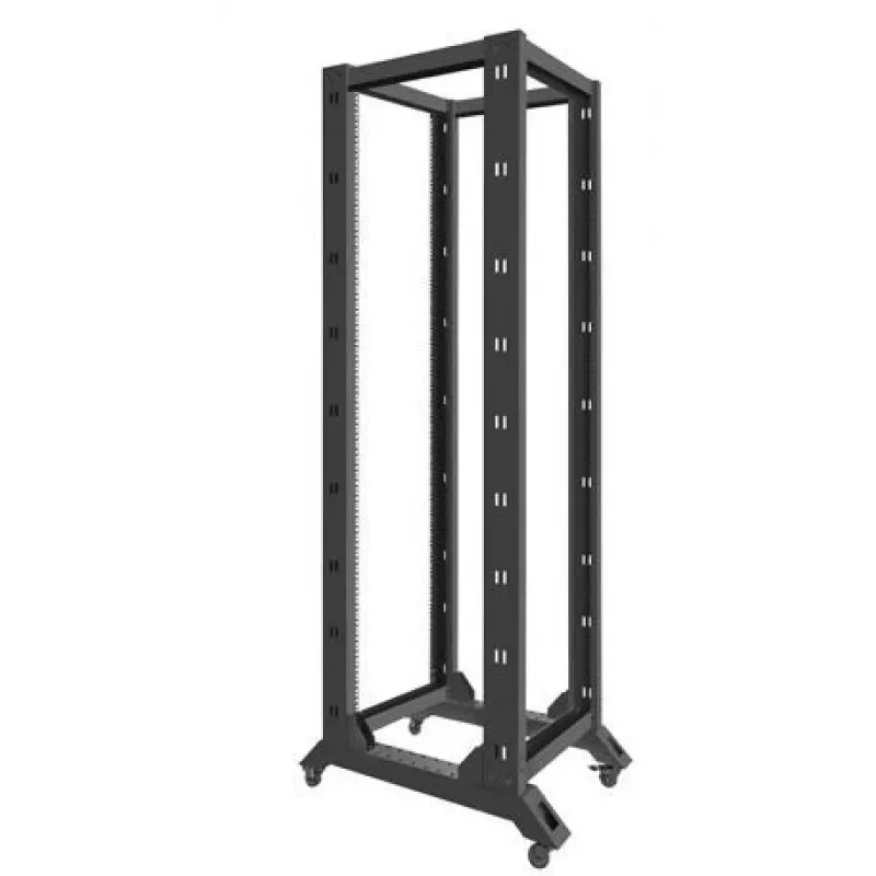 Lanberg OR01-6842-B 19-palcový otvorený rack, 42U, 600x800 mm, čierny