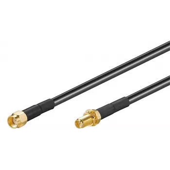 Koaxiálny kábel Microconnect 51675 RP-SMA RP-SMA 1 m čierny