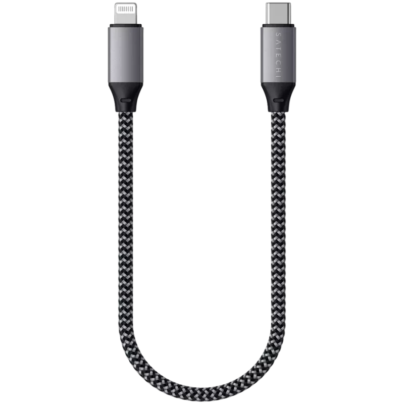 Satechi ST-TCL10M USB kábel 0,25 m USB-C USB-C/Lightning čierny sivý