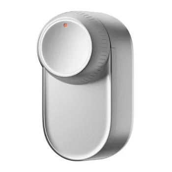 Smart zámok dverí SwitchBot W5600000S strieborný – Bluetooth konektivita, kompatibilný so štandardnými vložkovými zámkami