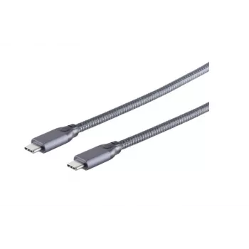 S/CONN 13-47030 USB kábel USB 3.2 Gen 2x2 2 m USB C sivá