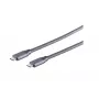 S/CONN 13-47030 USB kábel USB 3.2 Gen 2x2 2 m USB C sivý