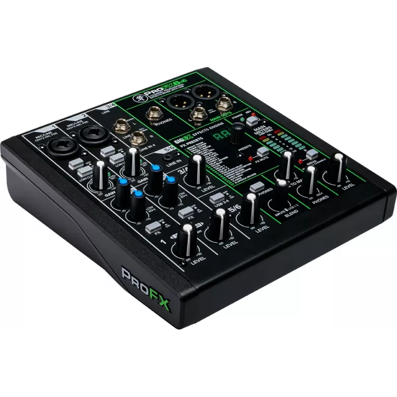 Mixér Mackie ProFX6v3 kompaktný 6-kanálový analógový mixér s USB rozhraním