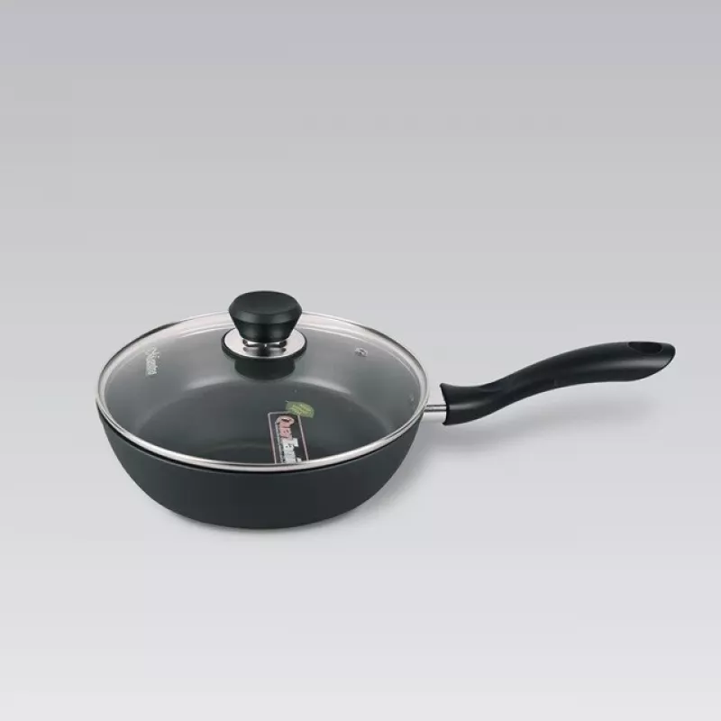 Maestro MR-1205-28 panvica s pokrievkou, 28 cm, čierna