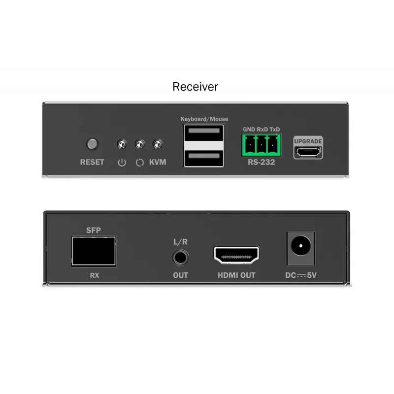 Prijímač Digitus HDMI Fiber KVM IP Receiver 4K/60Hz káblový USB
