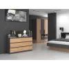 Komoda Top e Shop M6 140 ANT/ART, 6 zásuviek, antracit dub, 1380×750×400 mm