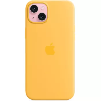 Silikónové puzdro Cover Apple iPhone 15 Plus MagSafe oranžové