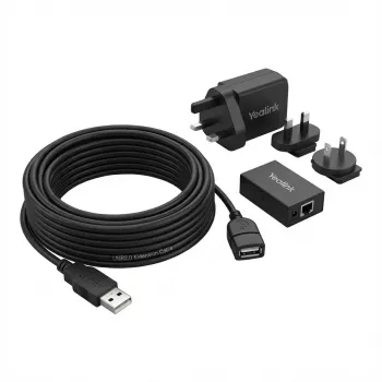 USB predlžovací kábel Yealink USB2-EXT-10M s napájacím zdrojom, dĺžka 10 m