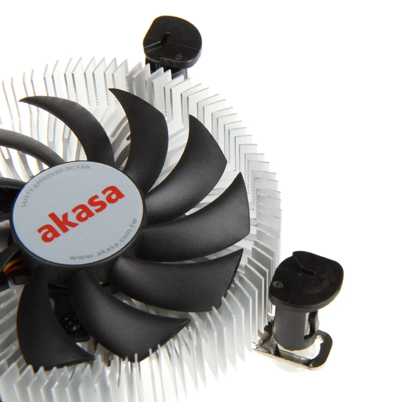 Nízkoprofilový chladič procesora Akasa AK-CC7122BP01, LGA775/LGA1156/LGA1155, hliník, 75 mm