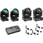 LED sada EUROLITE TMH-W63 TMH-S30 USB QuickDMX Easy Show — DMX ovládané LED wash a spot hlavy