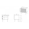 Nočný stolík Cama ONDA 50x40x54 cm čierny MDF/drevotrieska sada 2 ks