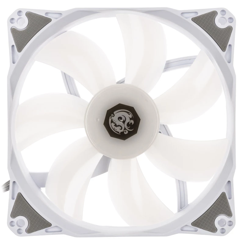 Skriňový ventilátor BitsPower Notos RGB PWM 120mm biely, 3 balenie