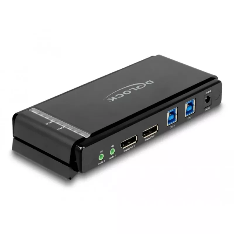 KVM prepínač DeLOCK DisplayPort 1.4 8K 60Hz USB Audio