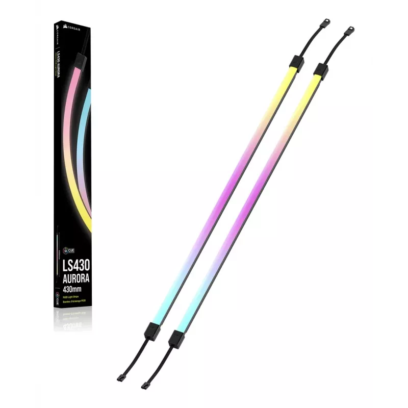 LED pásik CORSAIR LS430 Aurora — viacfarebný, 430×10×10 mm, balenie 2 ks