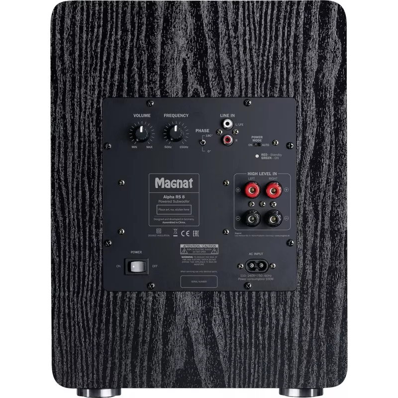 Magnat Alpha RS8 aktívny subwoofer 80 W čierny