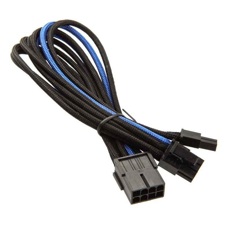 SilverStone kábel PCI-8-pin na PCIe-6+2-pin, 250 mm – čierny/modrý