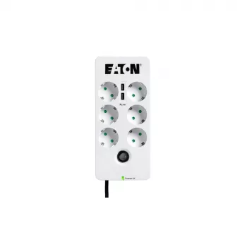 Predlžovacia zásuvka Eaton Protection Box 6 USB DIN