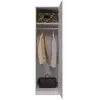 Skriňa na oblečenie Top e Shop SD-50 BI s 5 policami, 1 dvere, biely rám