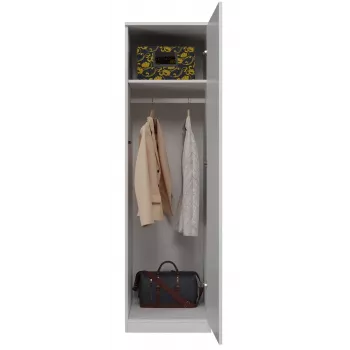 Skriňa na oblečenie Top e Shop SD-50 BI s 5 policami, 1 dvere, biely rám