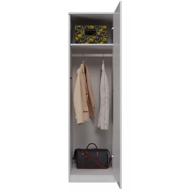 Skriňa na oblečenie Top e Shop SD-50 BI s 5 policami, 1 dvere, biely rám