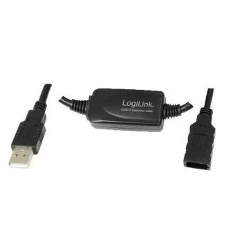 USB kábel LogiLink 15M USB 2.0 M/F čierny