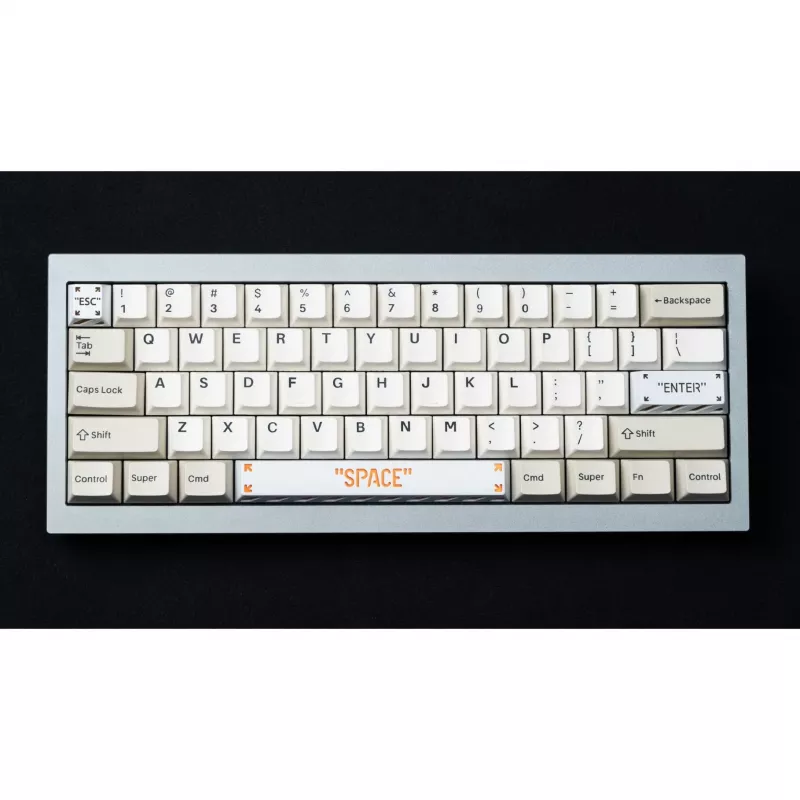 Enter hliníková zliatina artisan keycap, klávesová krytka biela/oranžová