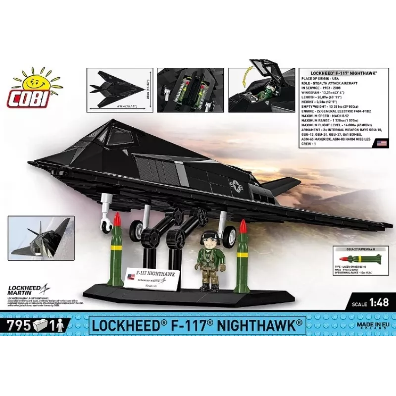 Lockheed F-117 Nighthawk stavebnica (mierka 1:48)