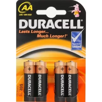 Alkalická jednorazová batéria Duracell AA LR6 1,5 V, balenie 4 ks