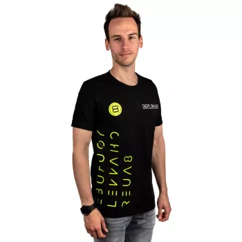 Tričko der8auer YT-Design veľkosť L — bavlnený okrúhly výstrih, voľnočasové oblečenie