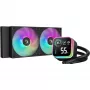 Sada kvapalinového chladenia DeepCool LQ240 — 240 mm radiátor, 2×120 mm PWM ventilátory, RGB, hadica 41 cm, hliníkový radiátor, čierna