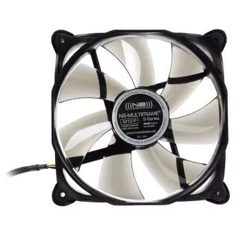 NoiseBlocker Multiframe M12-P 120 mm ventilátor do počítačovej skrine, 2000 ot/min, 133 m³/h, 4,5 V, čierna