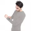 Blúzka Glovii GJ1GXL sivá dlhý rukáv elastan polyester
