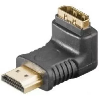 Wentronic Goobay HDMI™ uhlový adaptér, HDMI Standard konektor samec (typ A), čierna - HDMI™ A samec > HDMI™ A samica (51727)