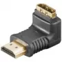 Wentronic Goobay HDMI™ uhlový adaptér, HDMI Standard konektor samec (typ A), čierny - HDMI™ A samec > HDMI™ A samica (51727)