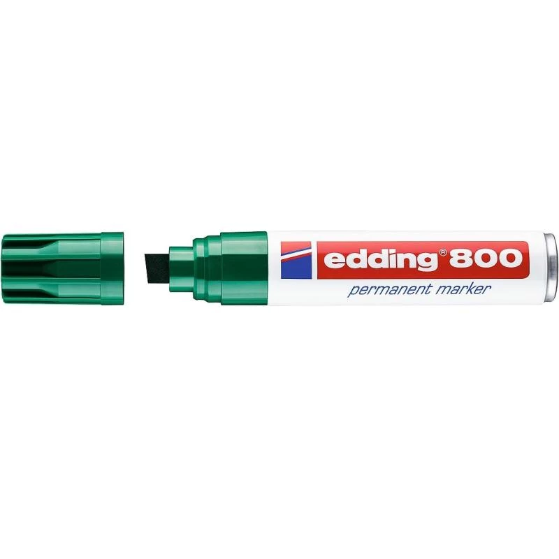 Permanentný marker Edding 800 dlátový hrot zelený
