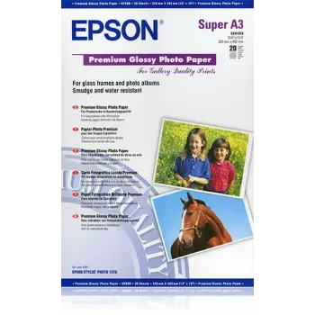 Epson Premium Glossy Photo Paper, DIN A3+, 250g/m², 20 listov