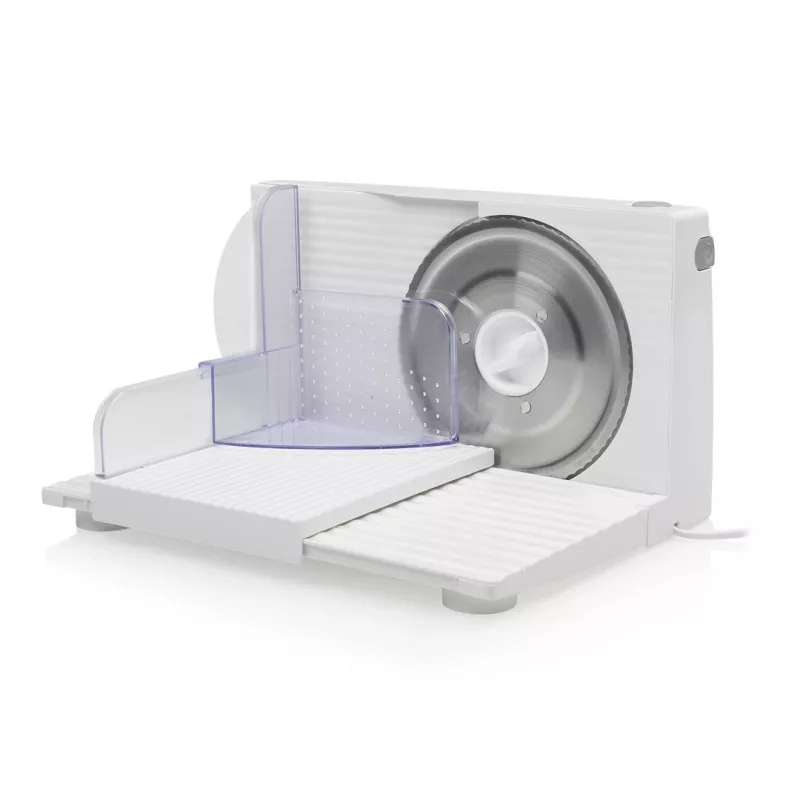 Elektrický univerzálny krájač Tristar EM-2098 150 W biela hrúbka rezu 1,5 cm