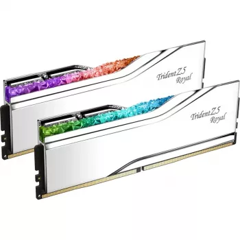 DIMM 48 GB DDR5-8200 (2x 24 GB) Dual-Kit, pamäť strieborná, F5-8200J4052F24GX2-TR5S, Trident Z5 Royal, INTEL XMP