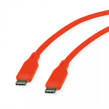 ROLINE USB 2.0 kábel C-C ST/ST silikón 60W 1m oranžový – kábel – digitálne/dáta (11.02.9124)